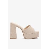 Larroudé — Dolly Mule In Natural Raffia