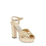 Jimmy Choo — Heloise Metallic Platform Sandal