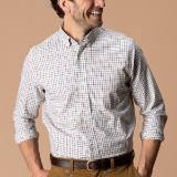 Duck Head Apparel — Cotton Twill Sport Shirt - Joyner Plaid - Weathered Rose