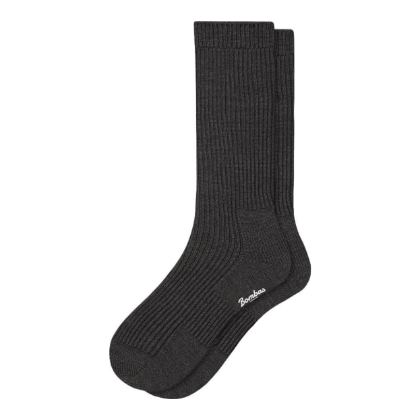 Merino Cashmere Blend Fine Rib Calf Socks